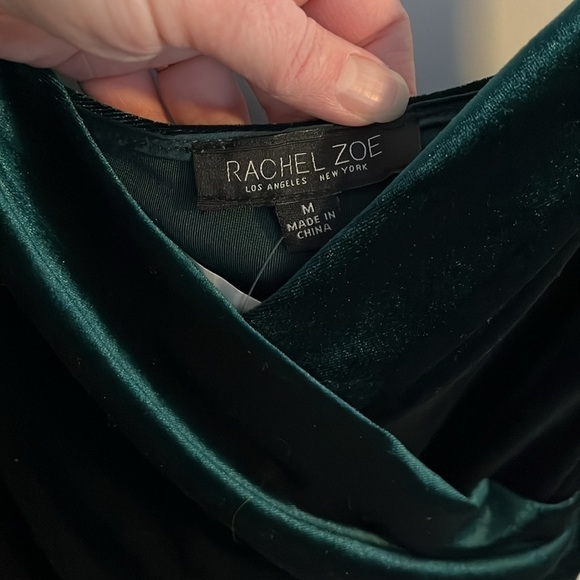 Rachel Zoe Dark Green Velvet Sexy Dress NWT - Picture 5 of 14